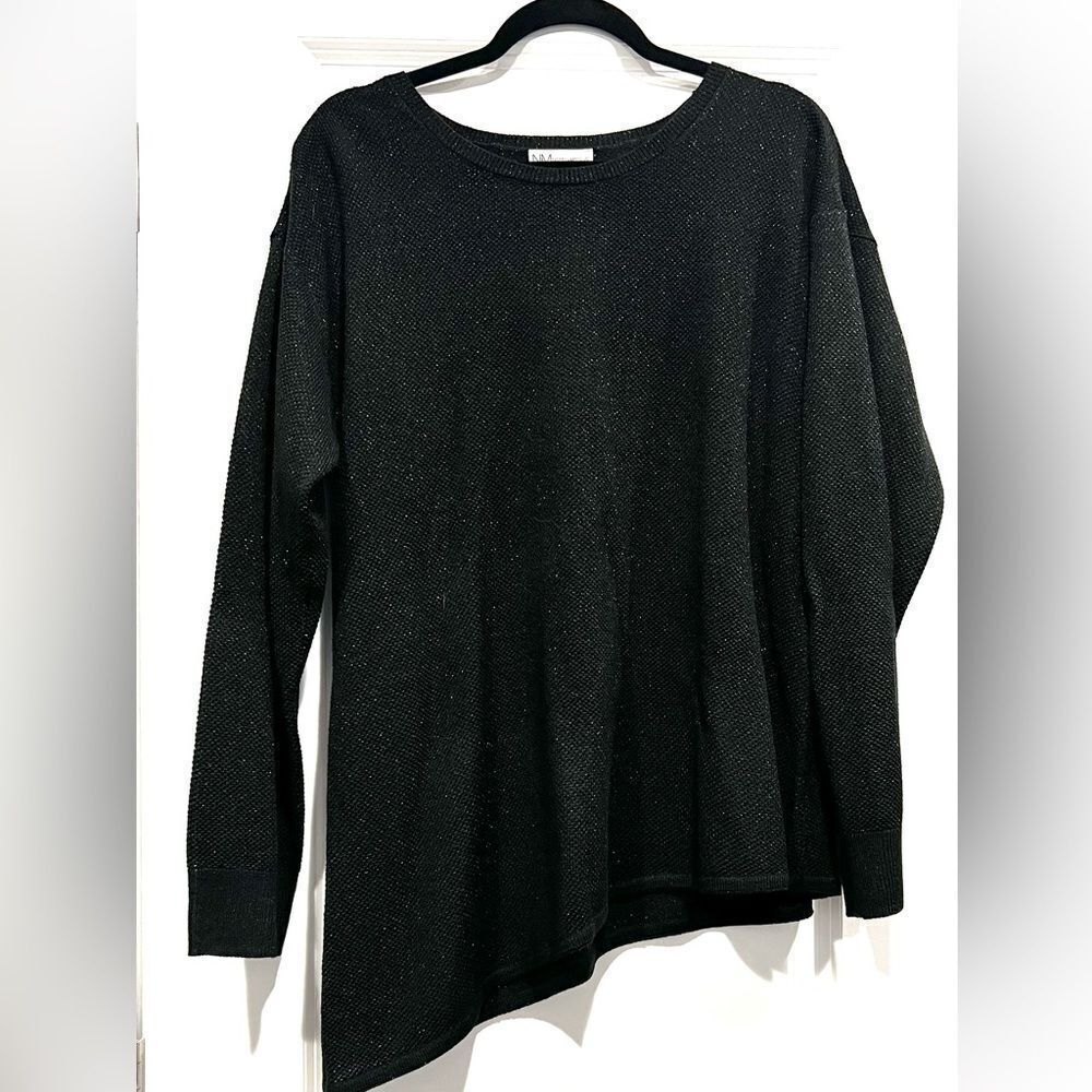 Asymmetrical Sweater With Sparkle Detail